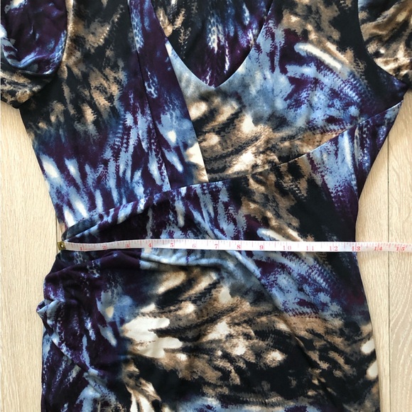 M60 Miss Sixty V Neck Faux Wrap Bodycon Dress Size 4 - Picture 5 of 14